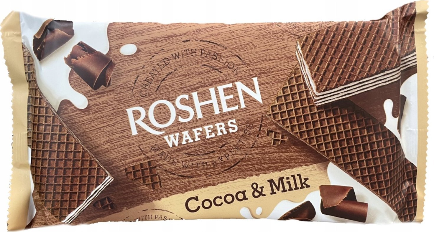 Roshen Wafelki z nadzieniem kakaowo-mlecznym 216 g