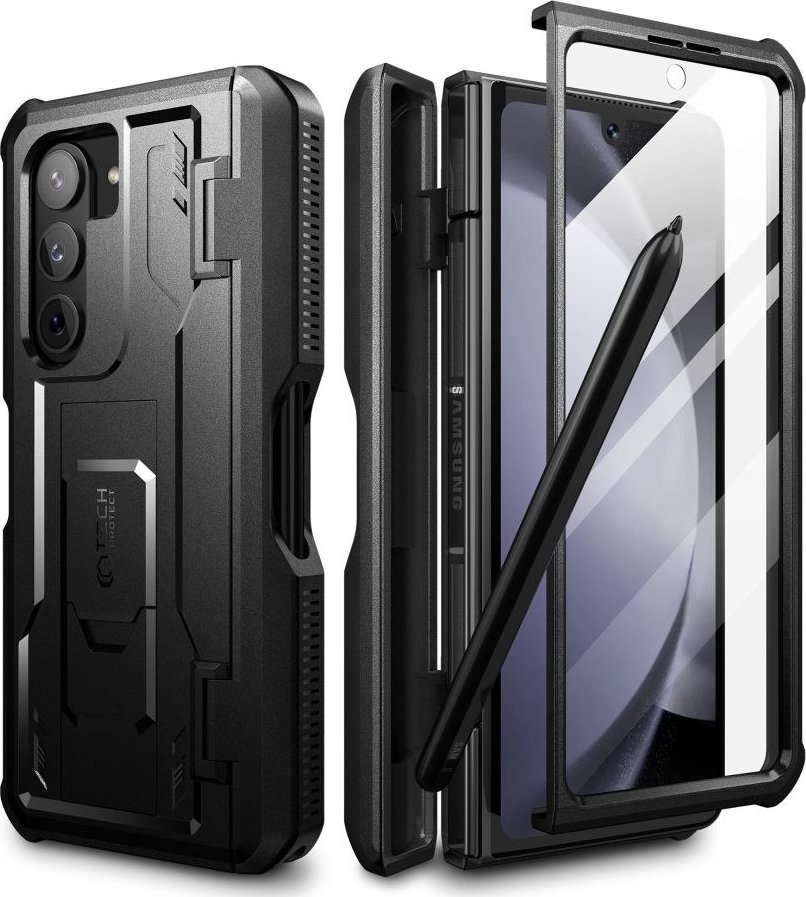 Braders Etui z Szybką Kevlar Pro Pen do Galaxy Z Fold 5 Black