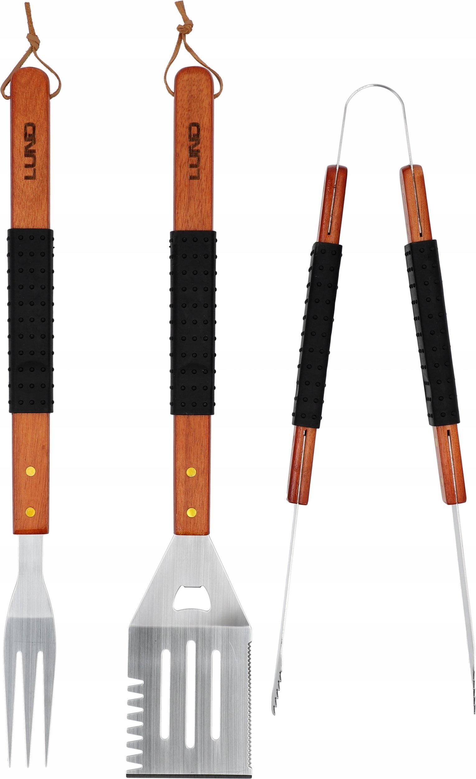 LUND ZESTAW DO GRILLOWANIA 3szt. DREWN. RĘKOJ.