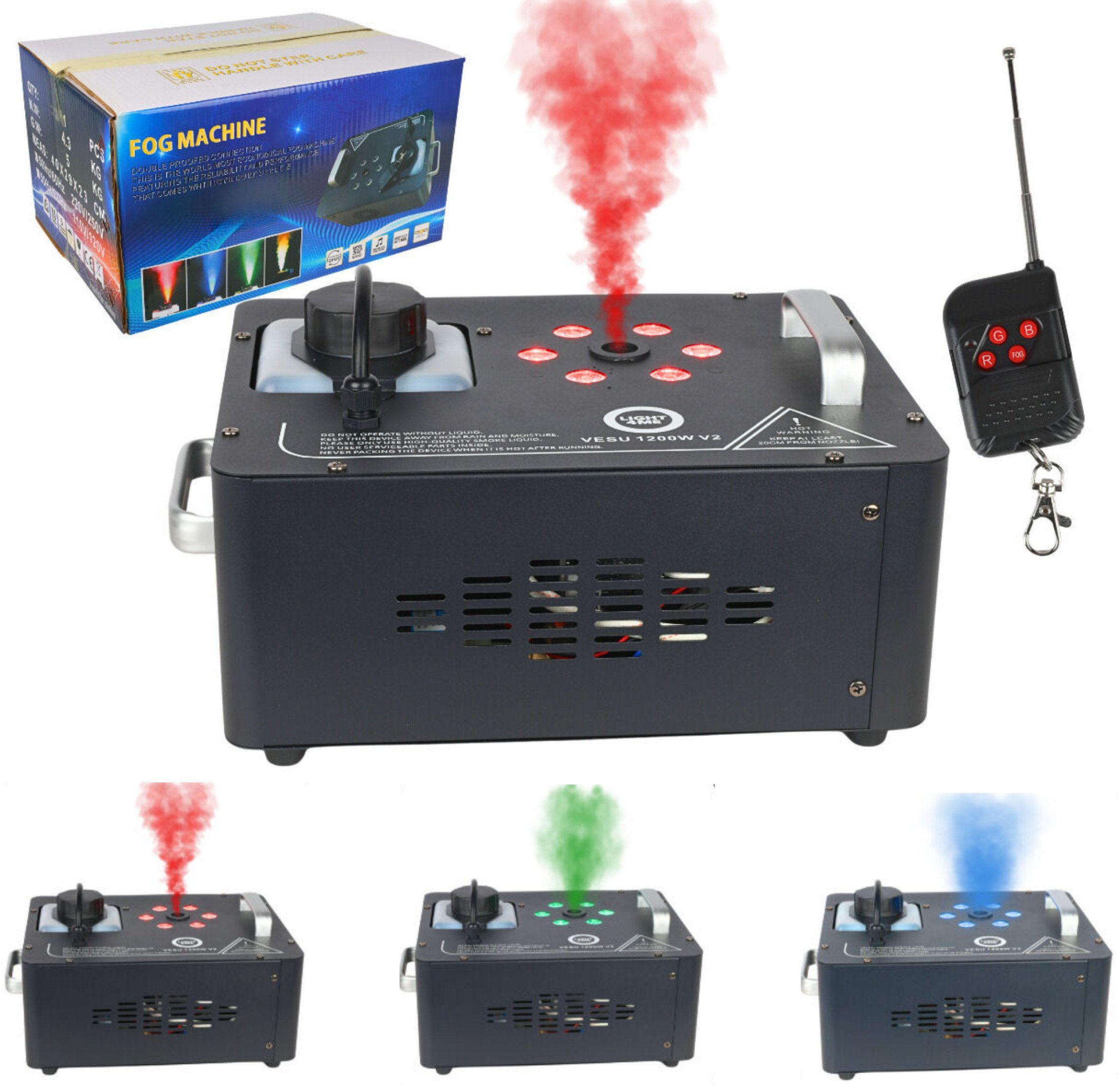 LIGHT4ME VESU 1200W V2 – Profesjonalna wytwornica dymu z efektem LED