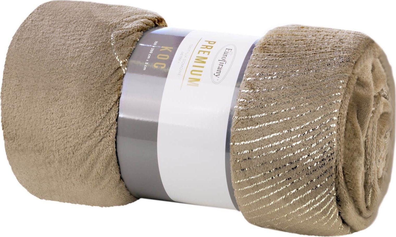 Eurofirany KOC FLANELOWY EUROFIRANY GINKO1 C. BEŻ 150x200