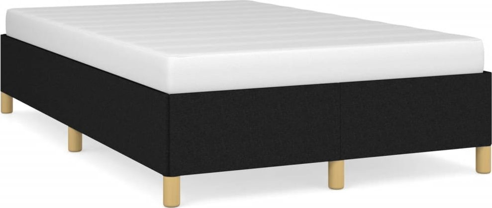 vidaXL Rama łóżka, czarna, 120x190 cm, obita tkaniną