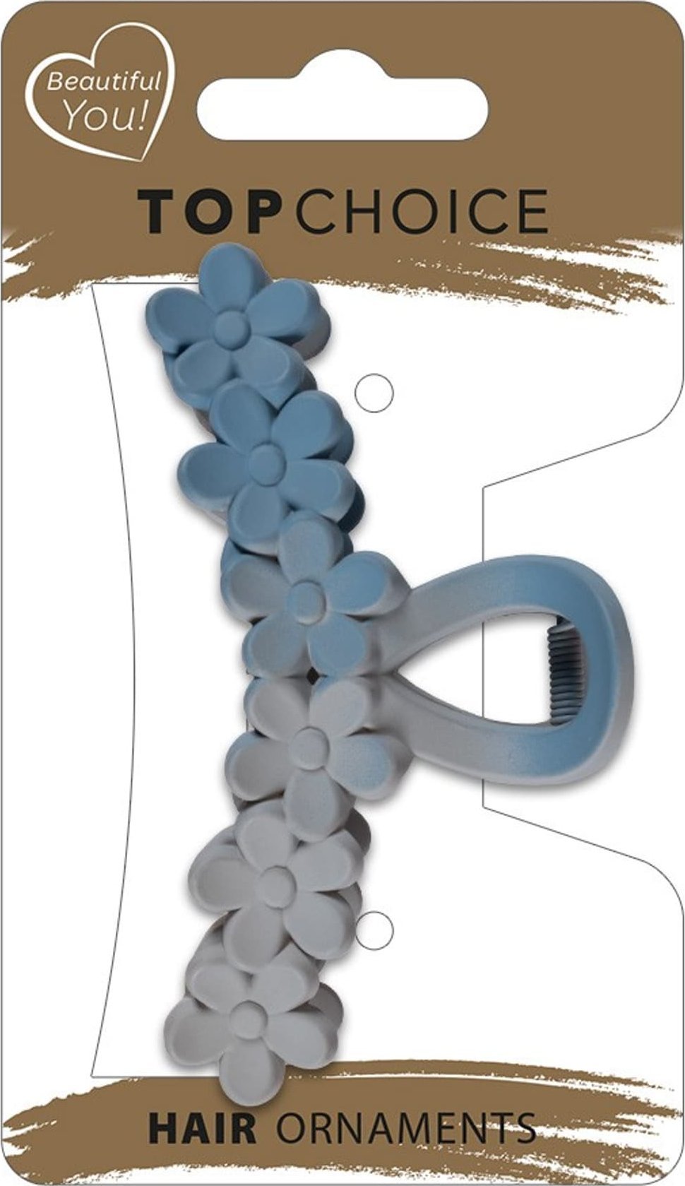 Top Choice TOP CHOICE Klamra do włosów matowa (28311) 1 szt. - mix kolorów