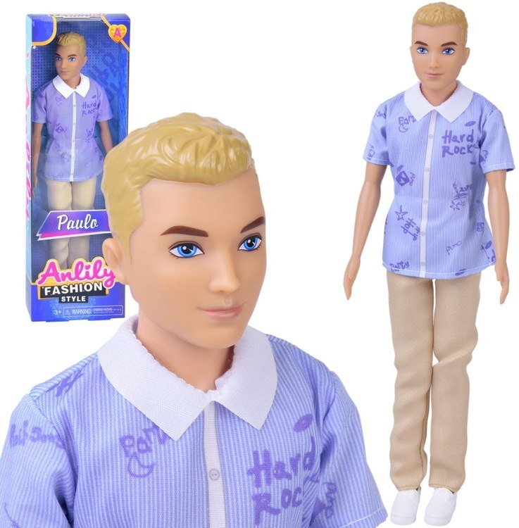 Jokomisiada Anlily Lalka chłopak BLONDYN Paulo w koszuli i jasnych spodniach ZA6006 A
