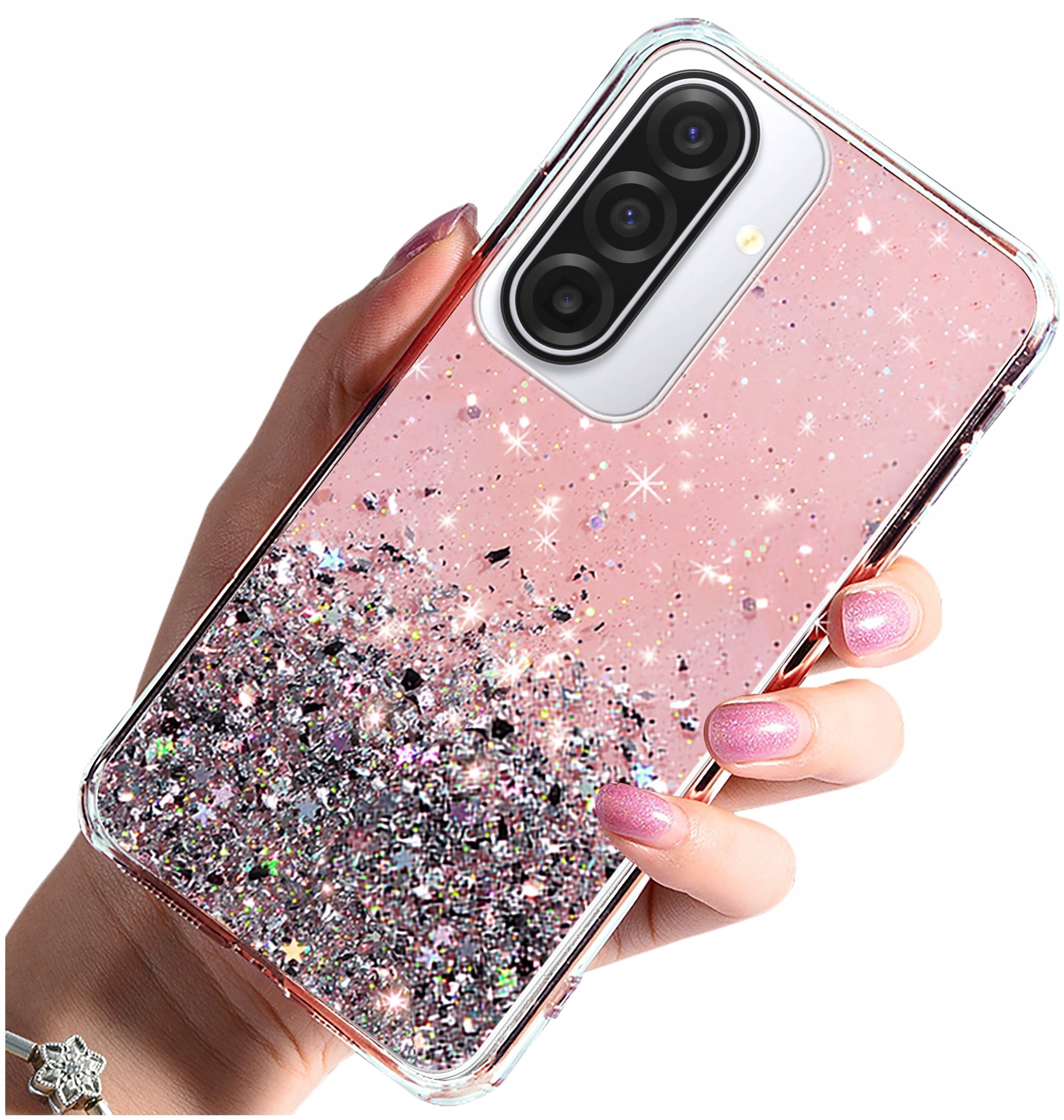 krainaGSM Etui do Samsung A17 5G ETUI BROKATOWE PLECKI + SZKŁO OCHRONNE 9H