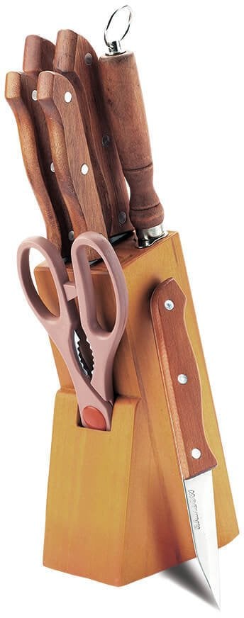 Maestro ZESTAW NOŻY KOMPLET 8 ELEMENTÓW W BLOKU ZE STOJAKIEM MR-1403