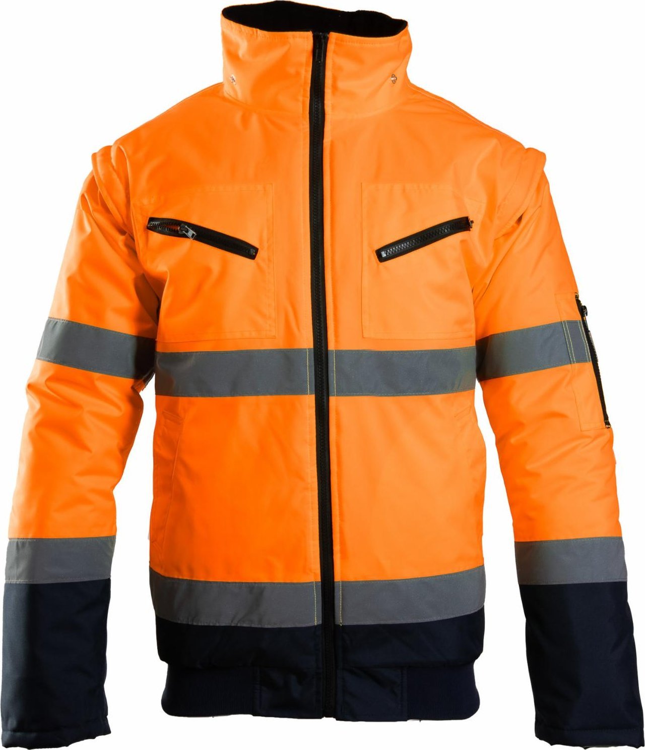 Kurtka męska Polstar OAB2 - BENEFIT HI VI BOMBER HI-VI 2W1 KAT.II KLASA 3, POLIESTER (100%), - granat-żółty XXXL