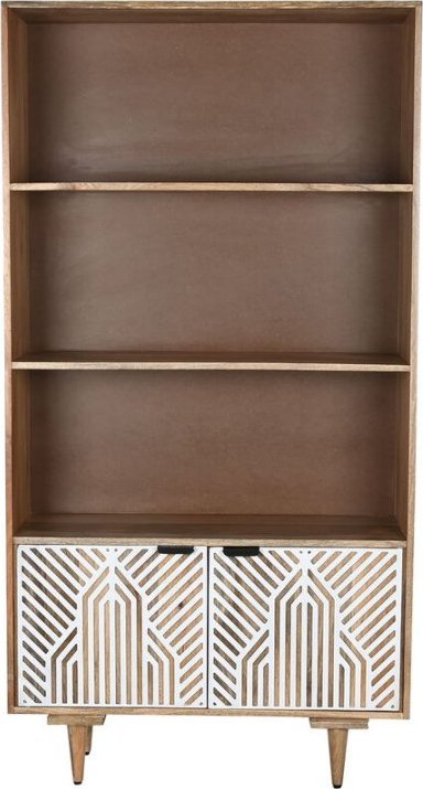 Bigbuy Home Regał Home ESPRIT Biały Drewno mango 90 x 35 x 168 cm