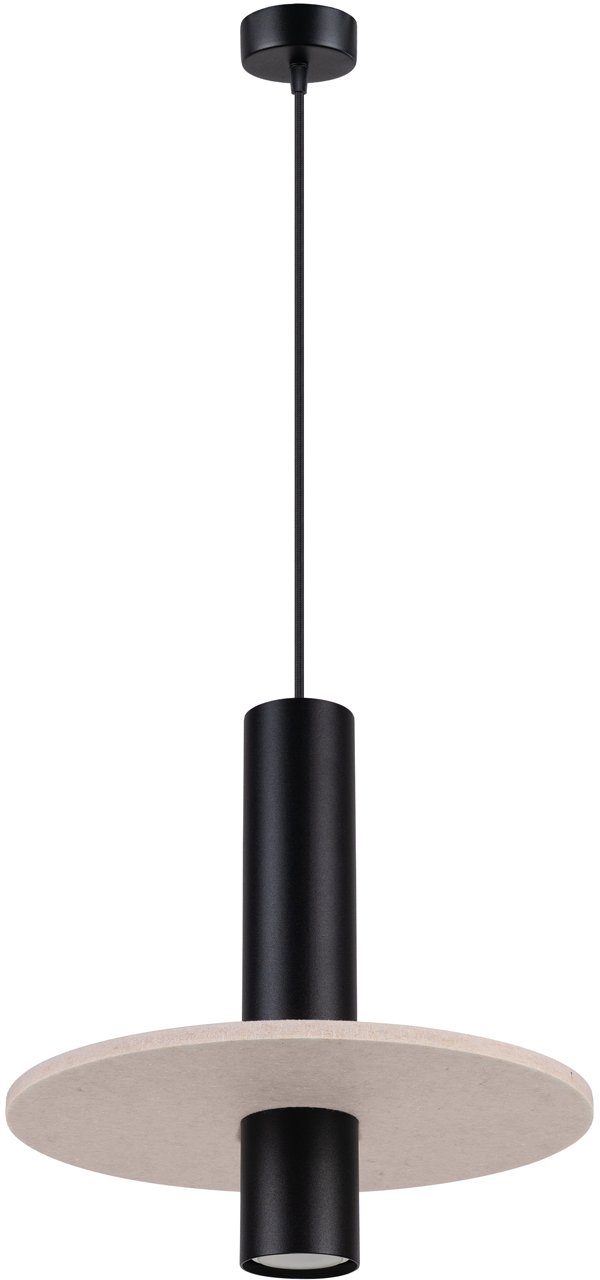 Lampa wisząca Sollux Lighting Lampa Wisząca Pelta 1 Czarna/Beżowa Gu10 10Ww