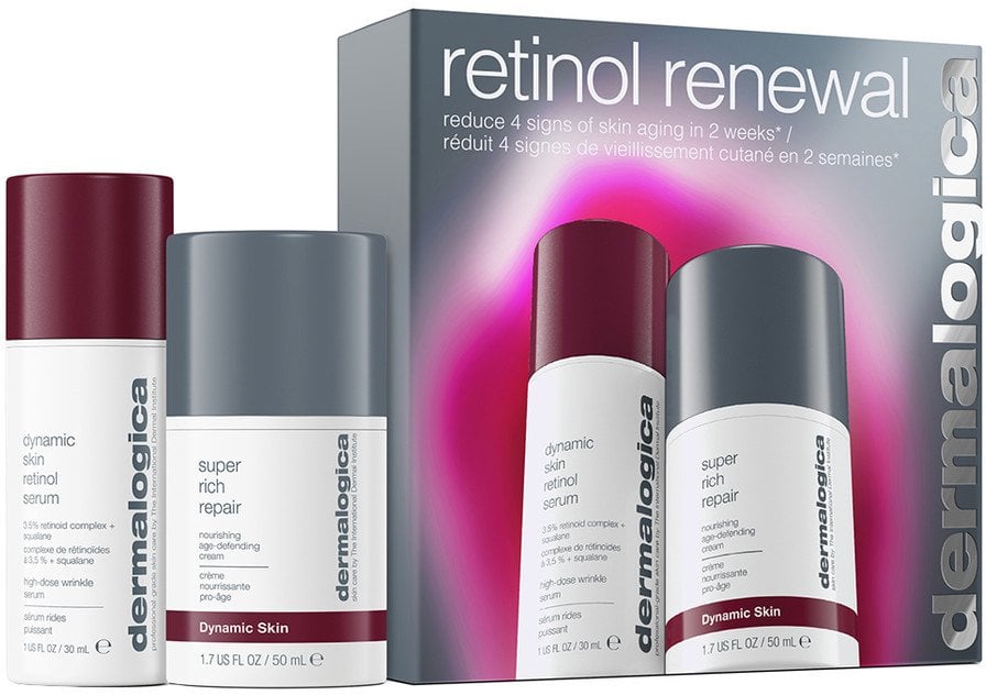 Retinol Renewal Set Dermalogica: Dynamic Skin, Retinol, Anti-Wrinkle, Serum, For Face, 30 ml + Dynamic Skin, Age-Defying, Cream, For Face, 50 ml For W