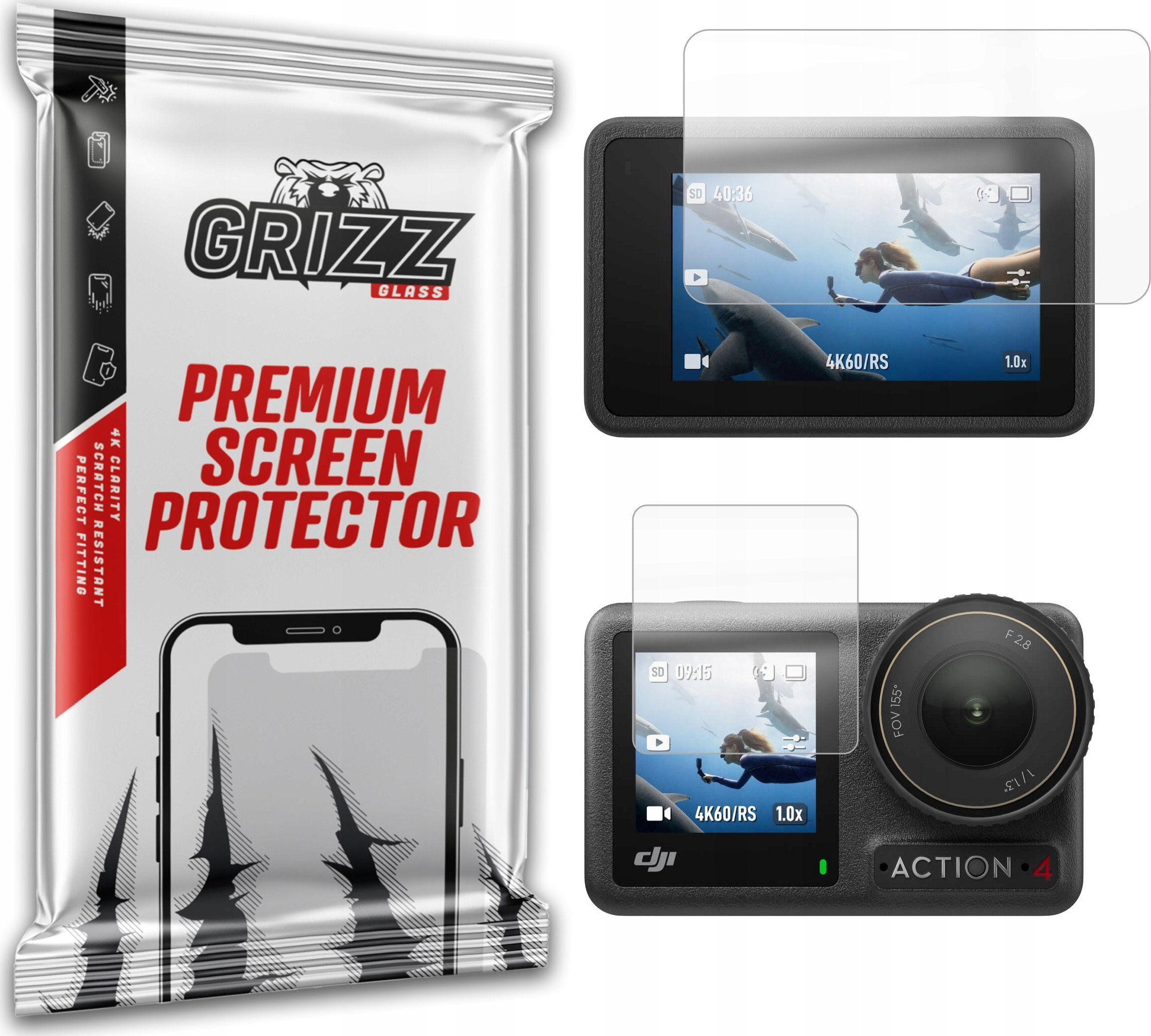 GrizzGlass Folia matowa GrizzGlass PaperScreen do DJI Osmo Action 4