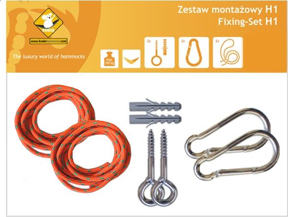 Koala Zestaw montażowy H1_1 do hamaków, pomarańczowy (koala/zh1_1)