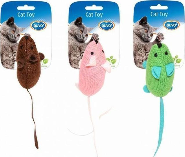 Duvo+ DUVO+ ZAB. KOT MYSZKI PLUSZOWE MIX KOLOR 9,5x4x6cm 1717030