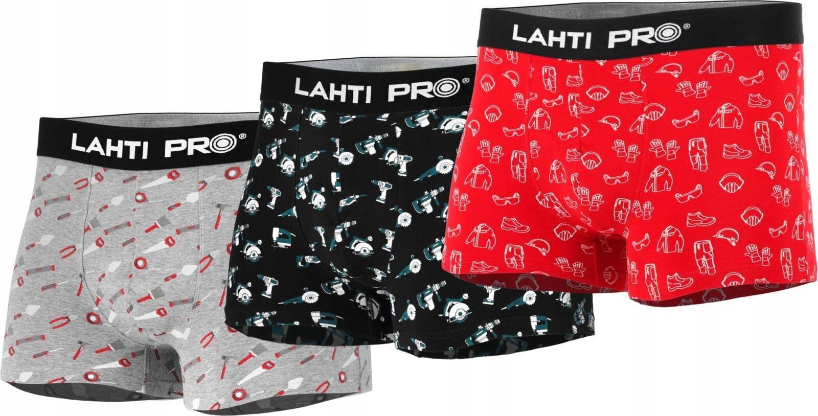 Bokserki męskie z druk. motywem mix, 3 pary, "3xl", lahti