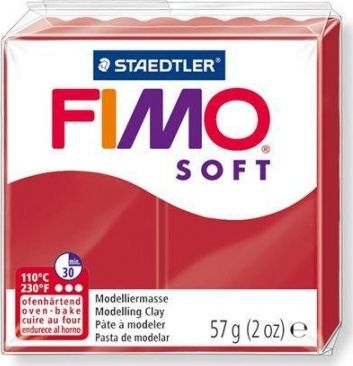 Fimo Masa plastyczna termoutwardzalna Soft świąteczna czerwień 57g