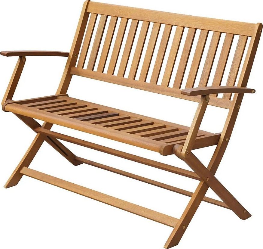 Elior drewniana ławka ogrodowa Rast, brązowa (4110)