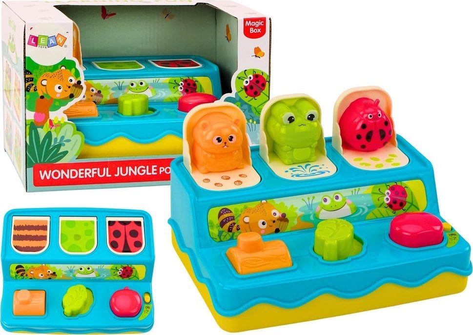 LeanToys Gra Dla Dzieci Wyskakujące Zwierzątko Pop Up Światła Dźwięki