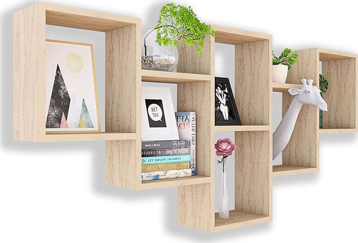 Elior Wisząca półka ścienna dąb sonoma - Amela