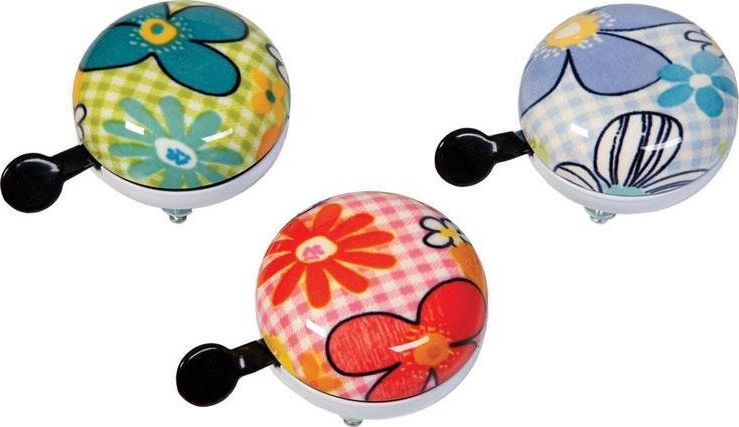 Widek Dzwonek rowerowy WIDEK ART COLLECTION FLOWER 80mm 3 kolory pudełko 6szt.