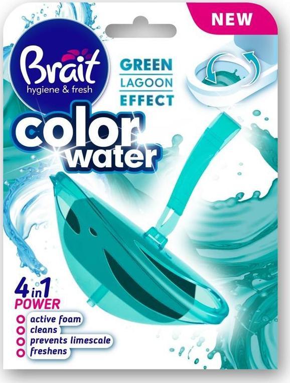 Brait Brait Hygiene & Fresh Kostka toaletowa do WC 4in1 Green Lagoon Effect 40g