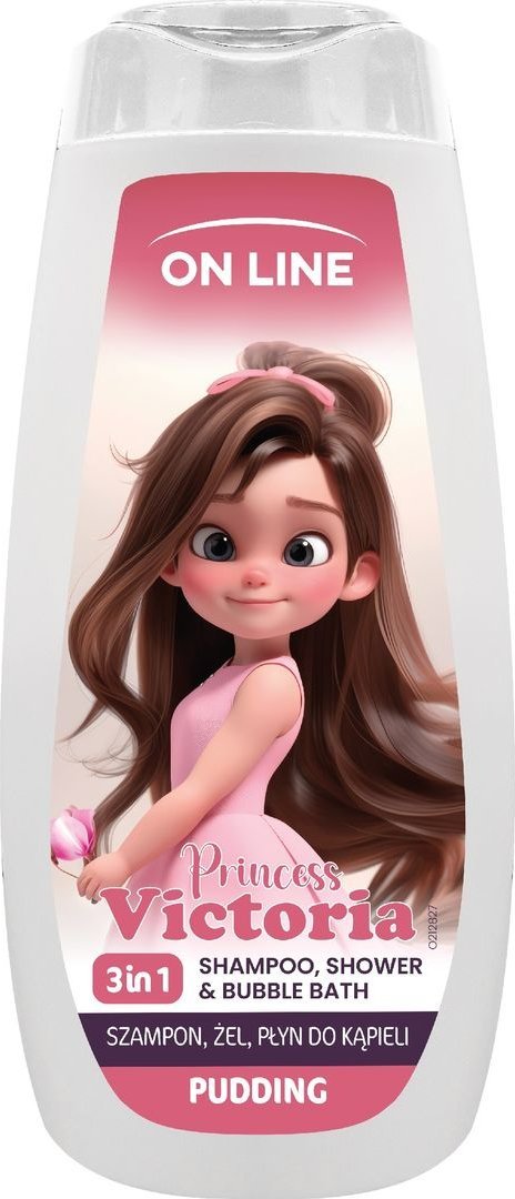 On Line Kids Princess Victoria 3w1 Szampon, Żel, płyn do kąpieli-pudding 400ml