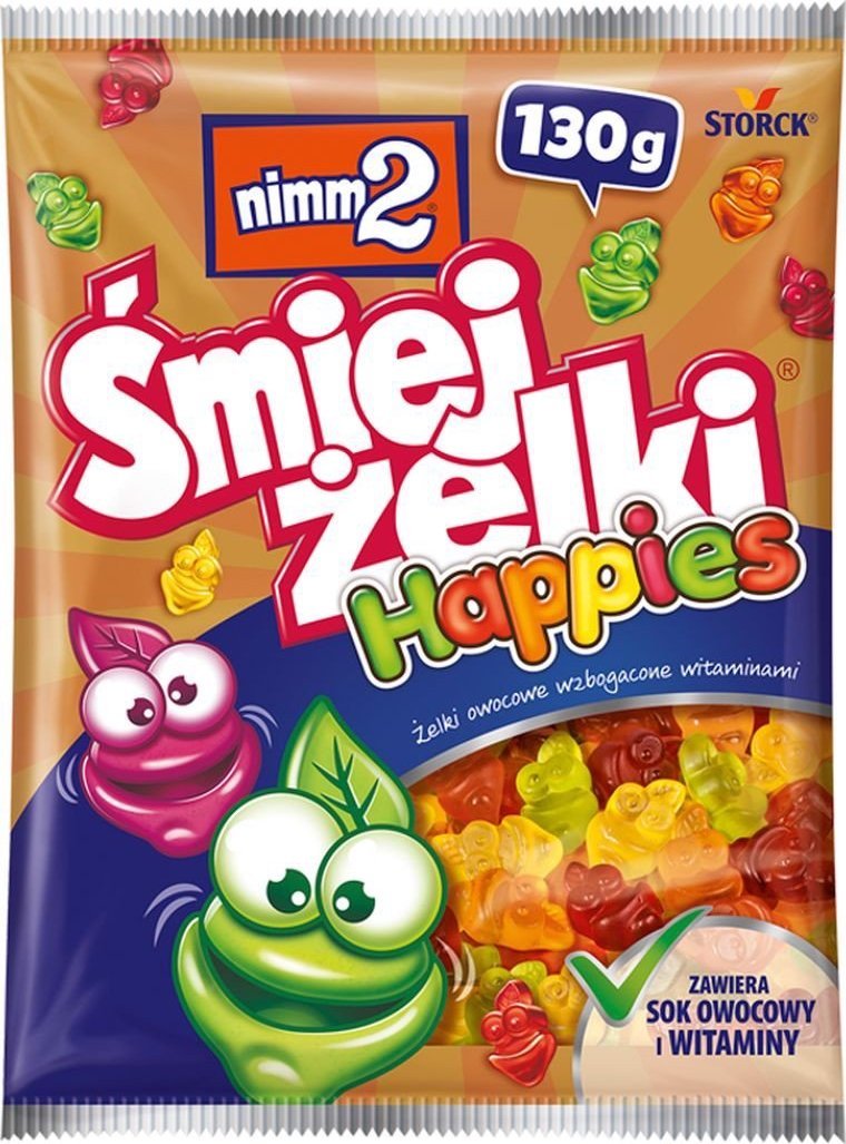 Nimm2 nimm2 Śmiejżelki Happies Żelki owocowe wzbogacone witaminami 130 g