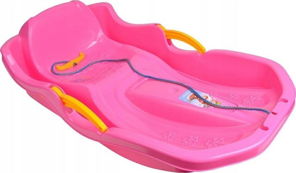 Marmat Plastikowe Sanki Z Hamulcami Speed Bob Różowe