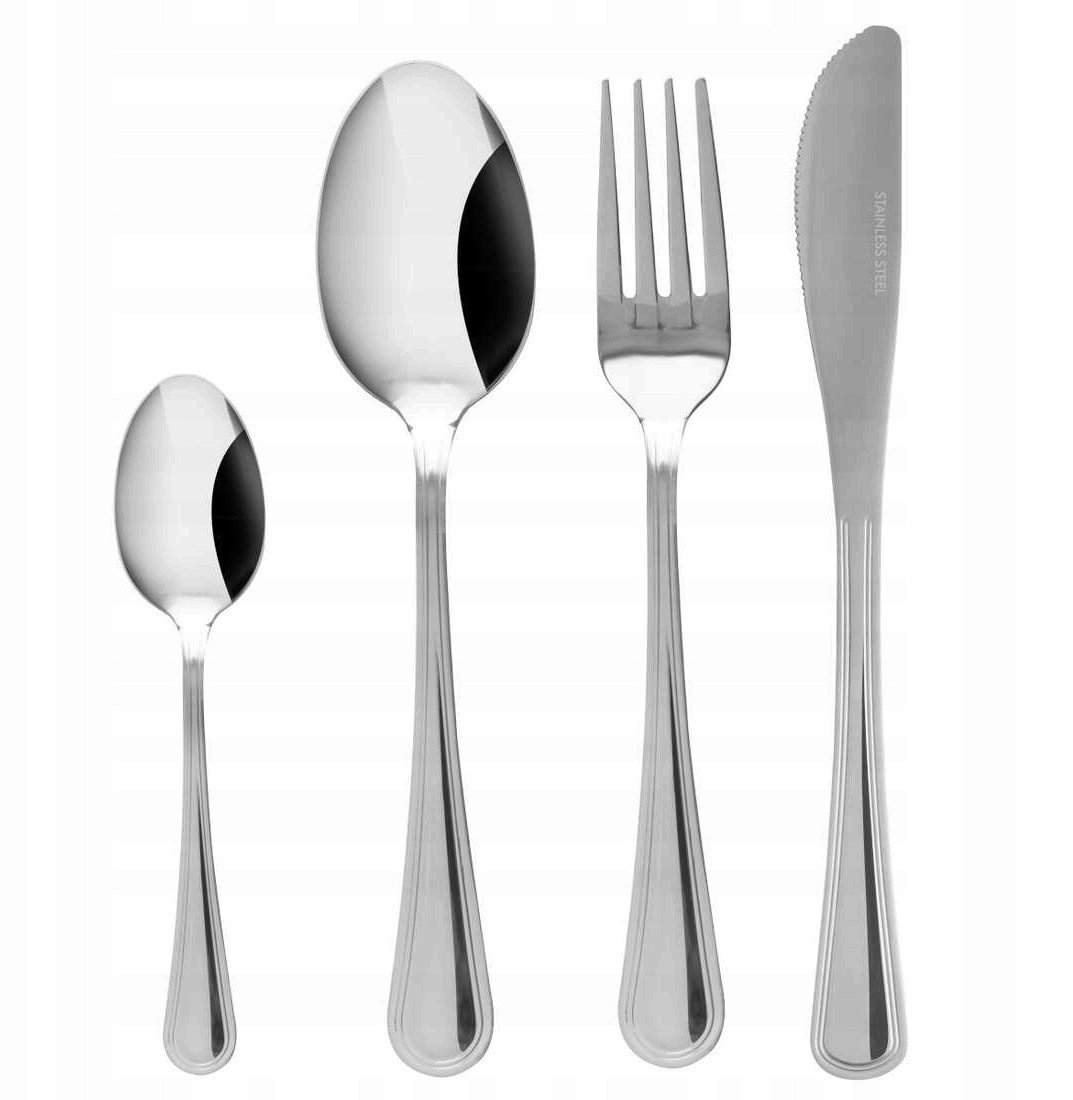 KOMPLET 24 SZT. SZTUĆCÓW DLA 6 OSÓB LUCE SREBRNY 0534