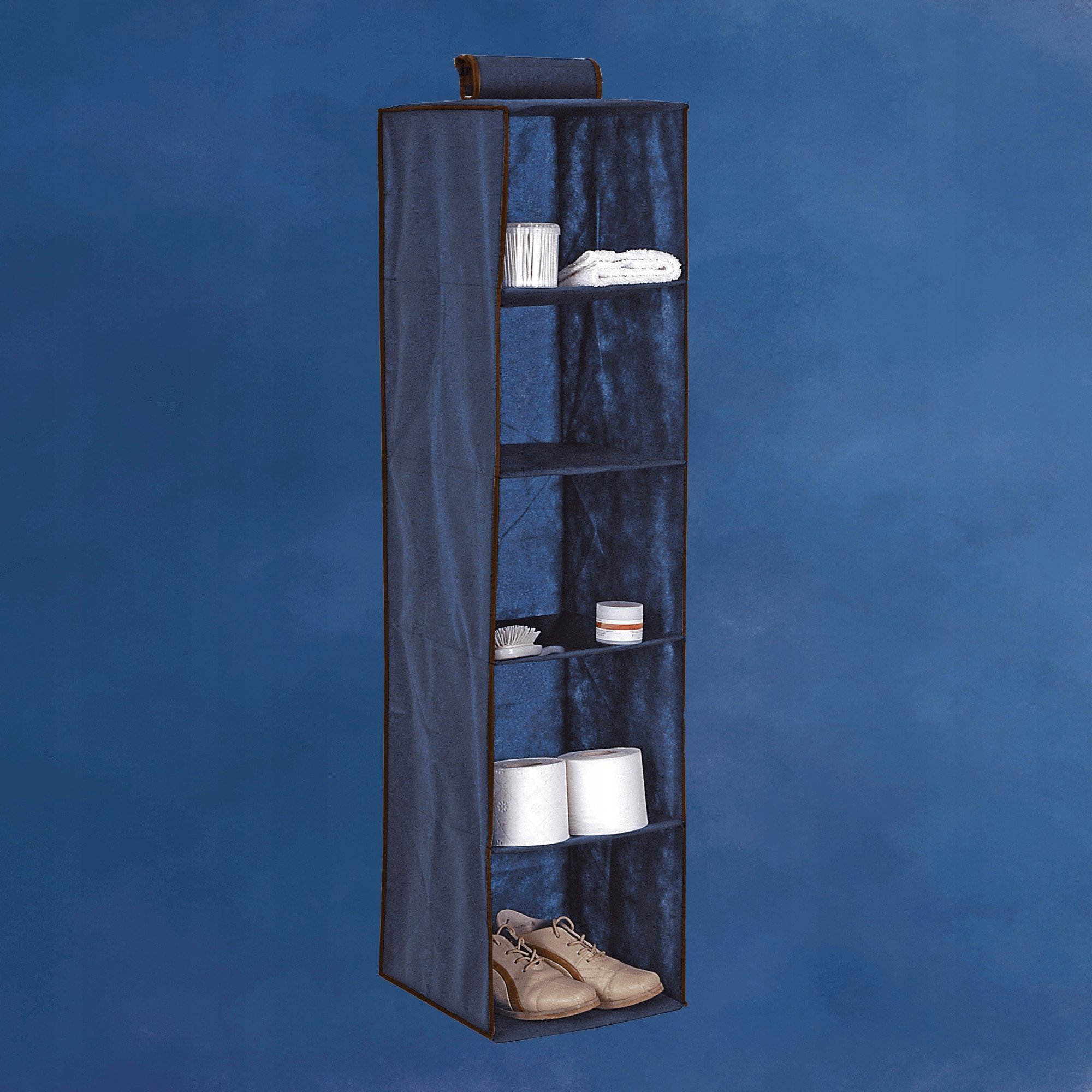Hanging organizer with 5 shelves 30x30x120cm Blue 8004226340126