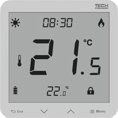 Tech Regulator pokojowy przewodowy, dwustanowy r T-3.1, biały STT-3.1WH