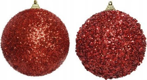 Kaemingk Bombka na choinkę nietłukąca czerwona 10 cm