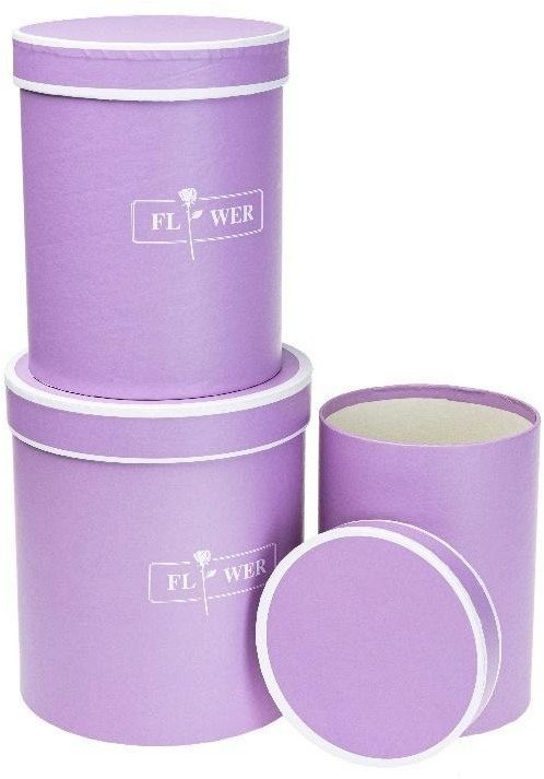 Rozette Pudełko Flower Box 3szt purpurowy ROZETTE