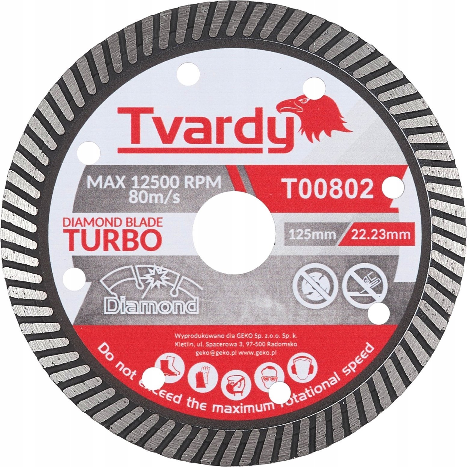 Tvardy Tarcza diamentowa Turbo 125x10x22.23mm (100)