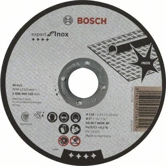 Bosch BOSCH TARCZA METAL 125mm x 1,6mm x 22mm EXPERT FOR INOX