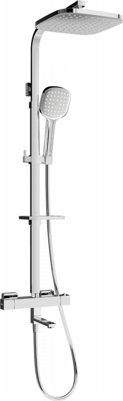 Zestaw prysznicowy Mexen Mexen CQ33 zestaw wannowo-prysznicowy z deszczownicą i baterią termostatyczną, chrom - 779103395-00