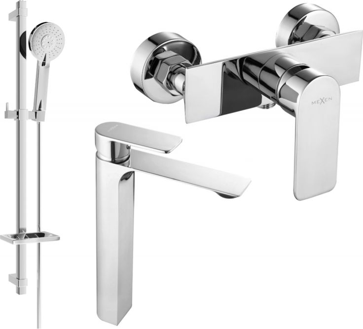 Mexen Mexen Alexa DQ40 zestaw prysznicowy, chrom - 71214DQ40-00