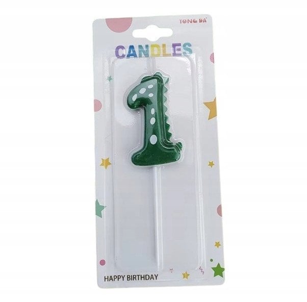 Świeczka Urodzinowa Na Tort / DINOZAUR / Świeczki na Urodziny / CYFRA 1