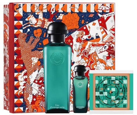 Hermes Eau d'Orange Verte zestaw woda kolońska spray 100ml + woda kolońska 7.5ml + mydło w kostce 50g
