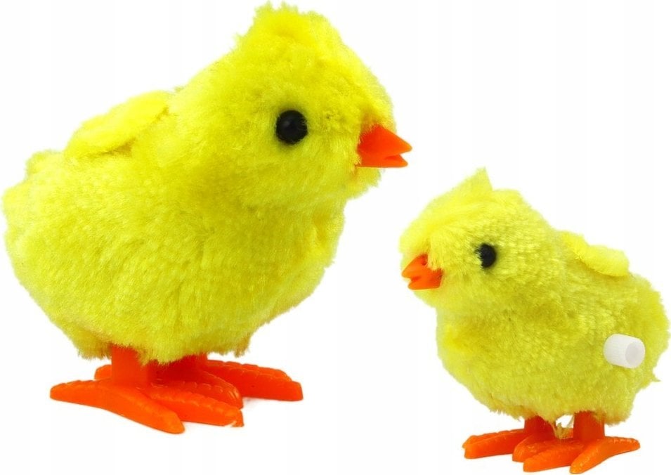 LeanToys Skaczący Kurczak Zabawka Nakręcany Pluszowy Żółty