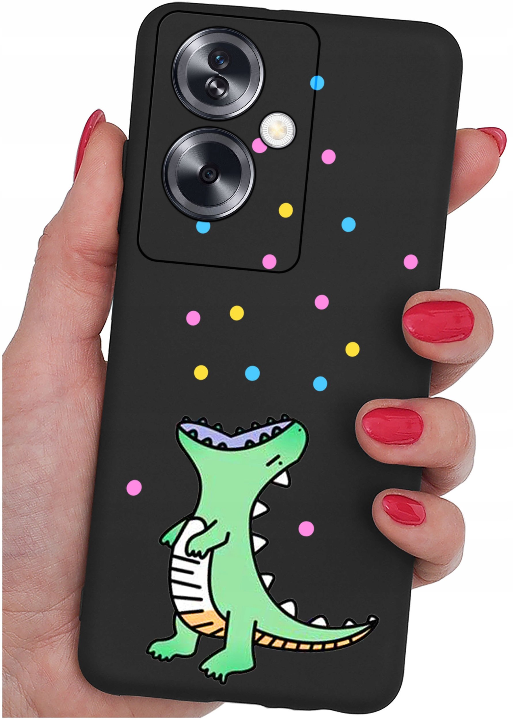 krainaGSM ETUI do Oppo A79 5G wzory SILIKONOWE MATT CASE + SZKŁO ochronne 9H