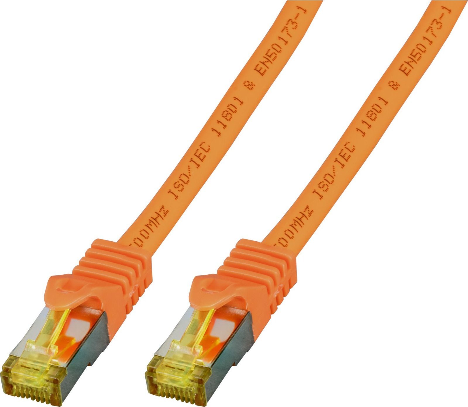 EFB EFB Patchkabel Cat6a S/FTP LSZH mit Cat7 Rohkabel 1,5m ORANGE 10 Gigabit Ethernet 600MHz 4x2xAWG26/7 Flammwidrig Raucharm
