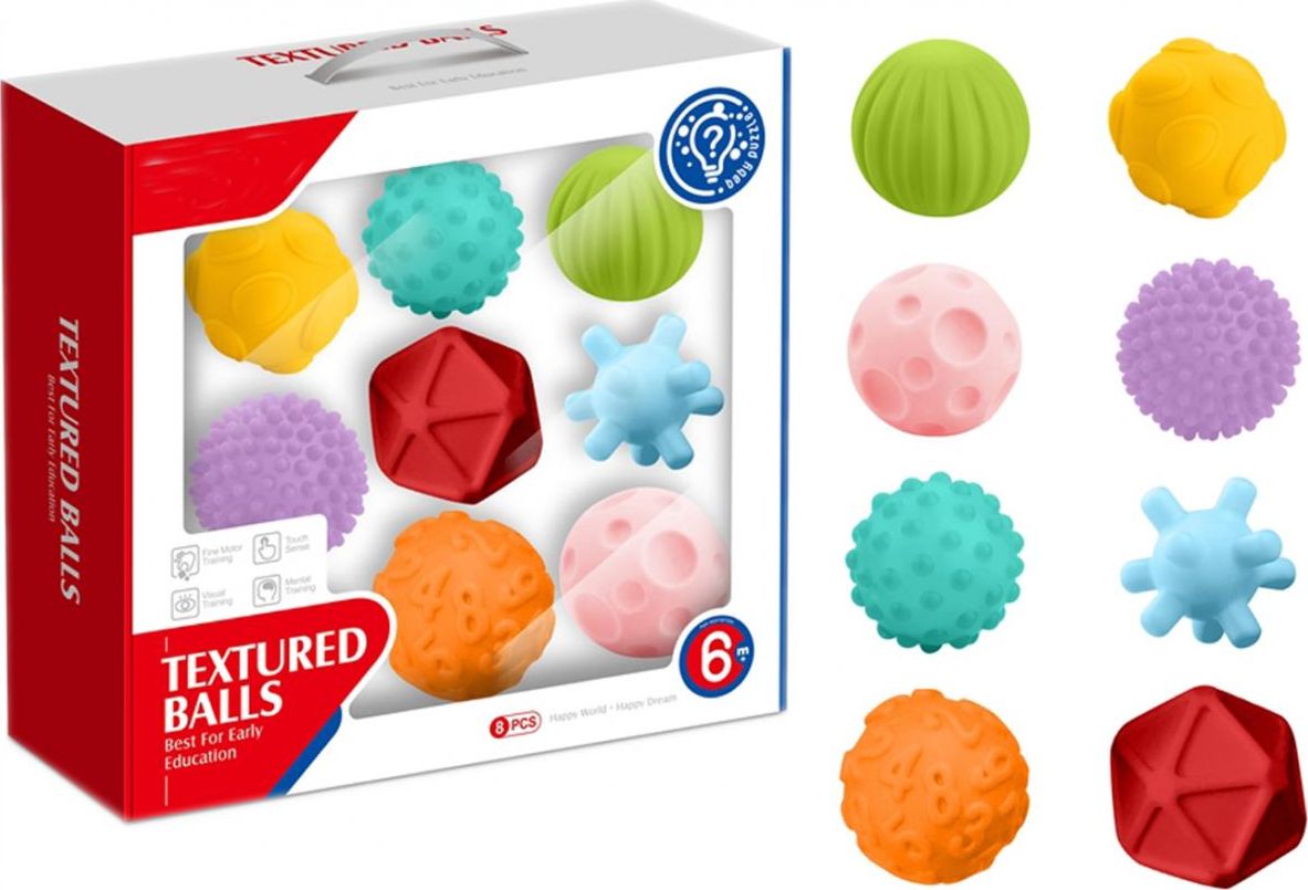 Askato Kule sensoryczne - 8 sztuk w pudełku