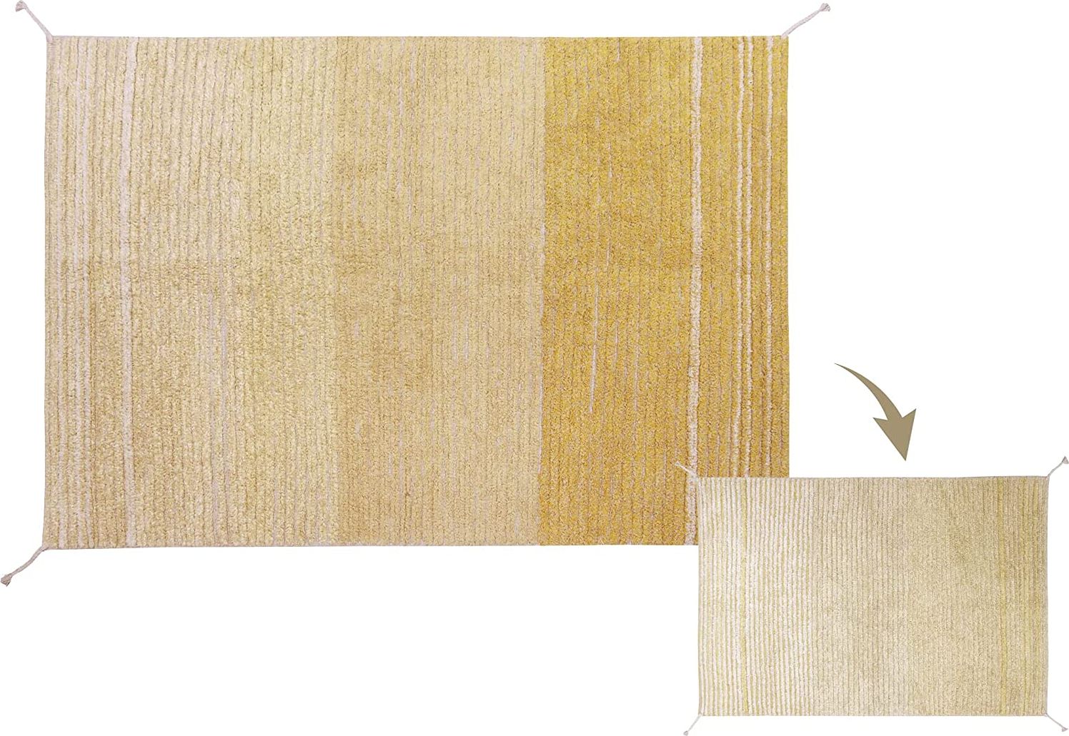 Lorena Canals Dywan TWIN AMBER 120x160 żółty/beżowy dwustronny