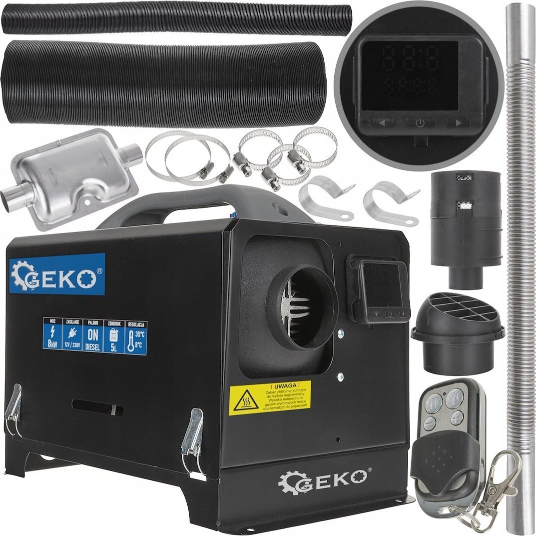 Nagrzewnica samochodowa – ogrzewanie postojowe na olej napędowy 12V/230V 8KW (1)