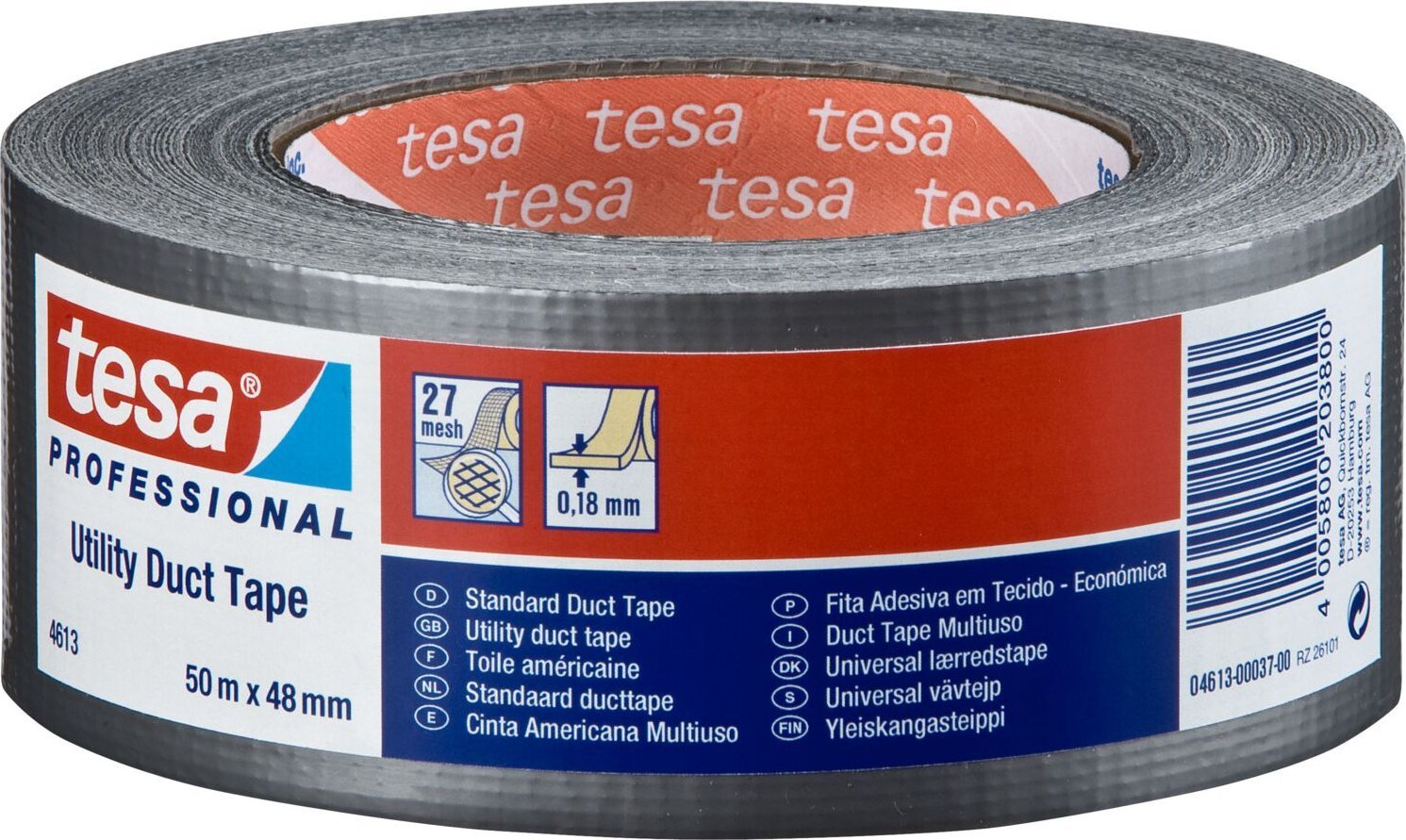 Tesa Taśma naprawcza duct tape 50m:50mm, czarna (h0461346)