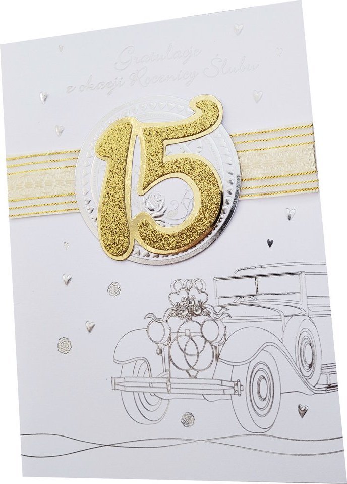 Fastima KARTKA 15 Rocznica Ślubu okolicznościowa A062