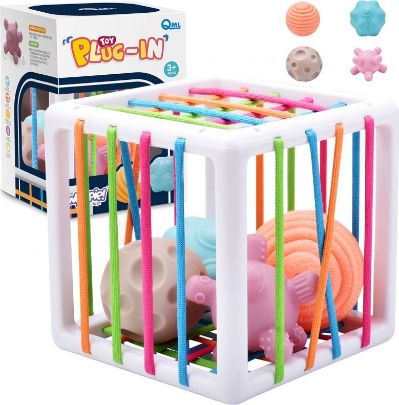 WOOPIE BABY Elastyczna Kostka Sensoryczna Sorter dla Dzieci Zwariowane Kształty 5 el.