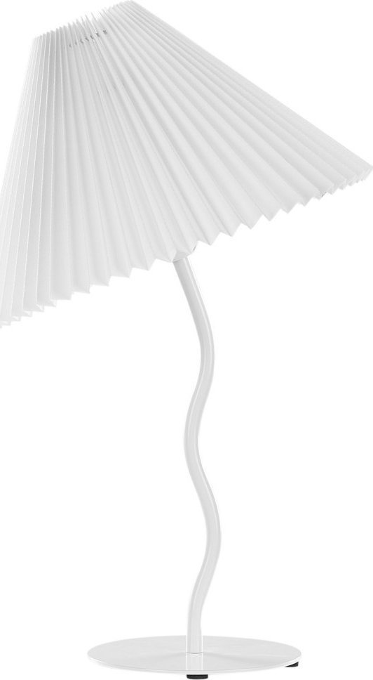 Lampa stołowa Beliani Lampa stołowa metalowa biała ALWERO