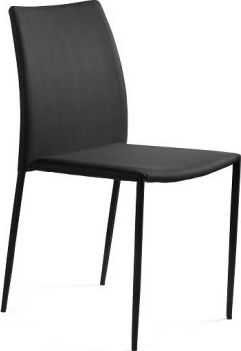 Unique Krzesło DESIGN czarne tkanina na metalowych nogach UNIQUE