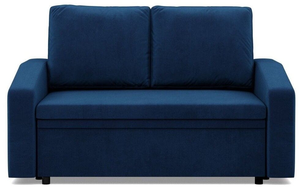 Sofa z funkcją spania, BLOM, velvet, 148x87x90 cm, granatowy